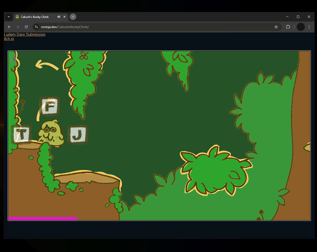 Game running in the browser